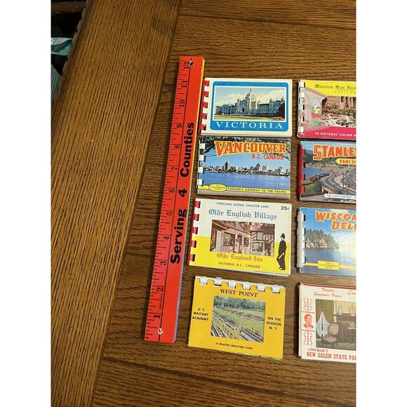 Vintage Lot Of 8 Miniature Views Souvenir Booklets Canada California West Point - Picture 2 of 10